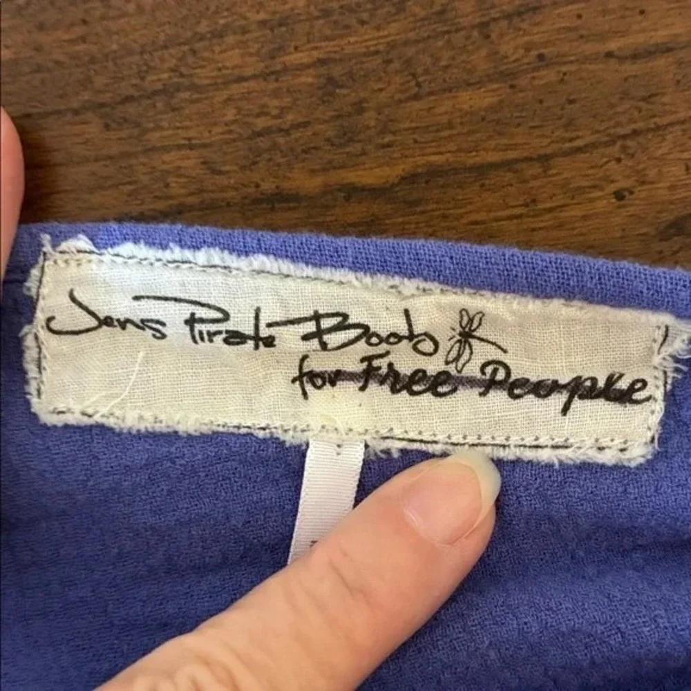 JEN'S PIRATE BOOTY x FREE PEOPLE Small Ultra Techno Top Retro Boho Crop Cotton‎